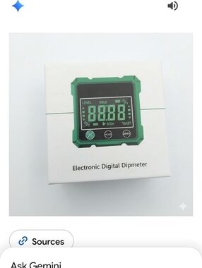 Electronic Digital Dipmeter meter with Magnetic Base and LCD in Green. NEW